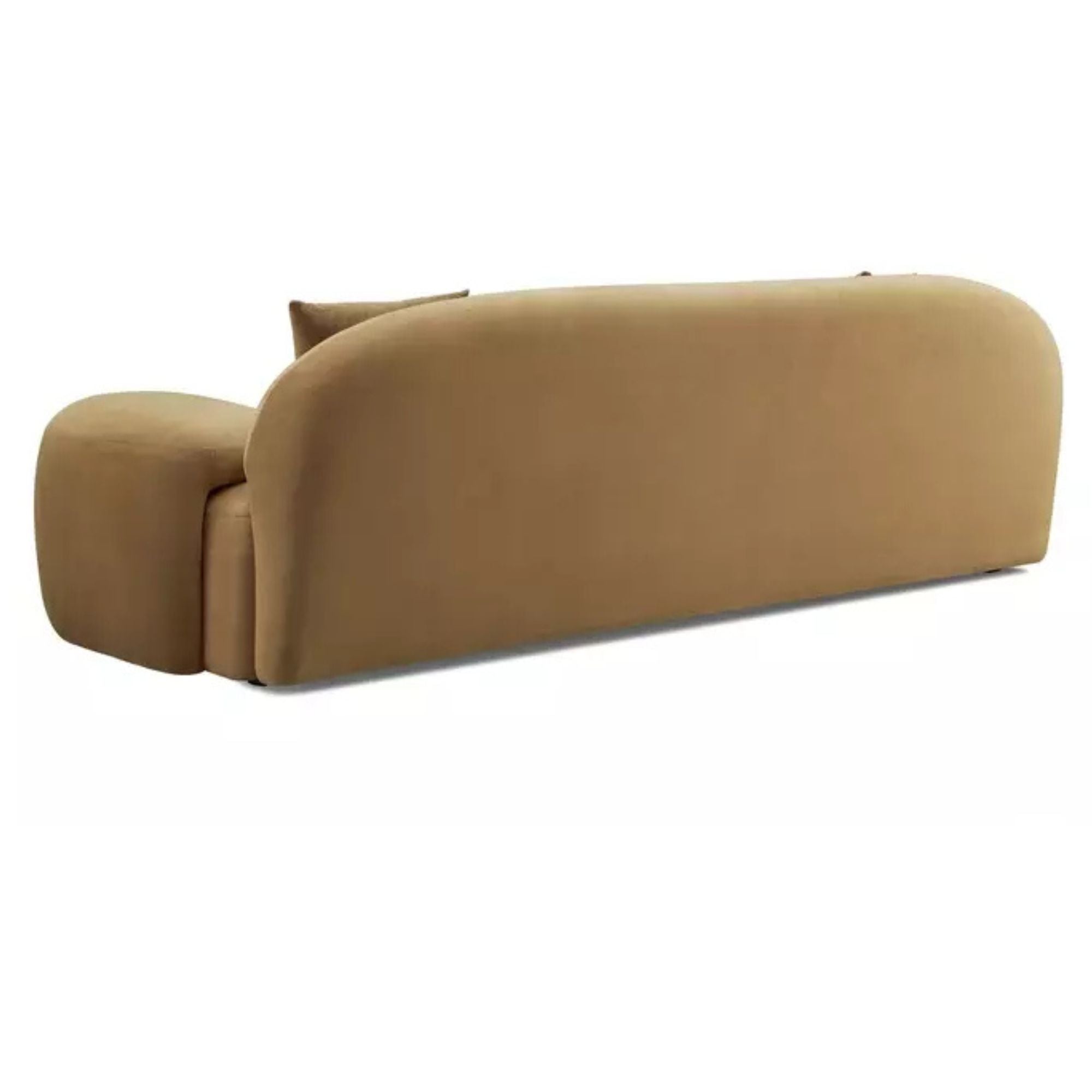 3 Seater & Sofa For Home Furniture, Upholstery Velvet Premium and Durable Design For Living Room and Office- Light Brown