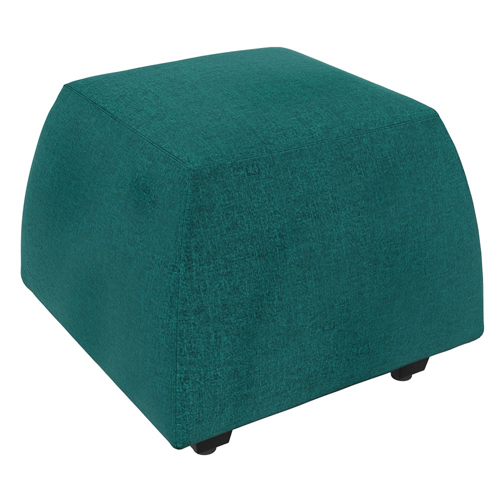 Ottoman For Home Furniture Upholstery Velvet Comfortable Seating Modern And Durable Design & Multi-Functional for Living Room -Aqua Blue