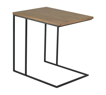 মেটাল লেগ বেস সহ প্রি-ল্যামিনেট সাইড টেবিল