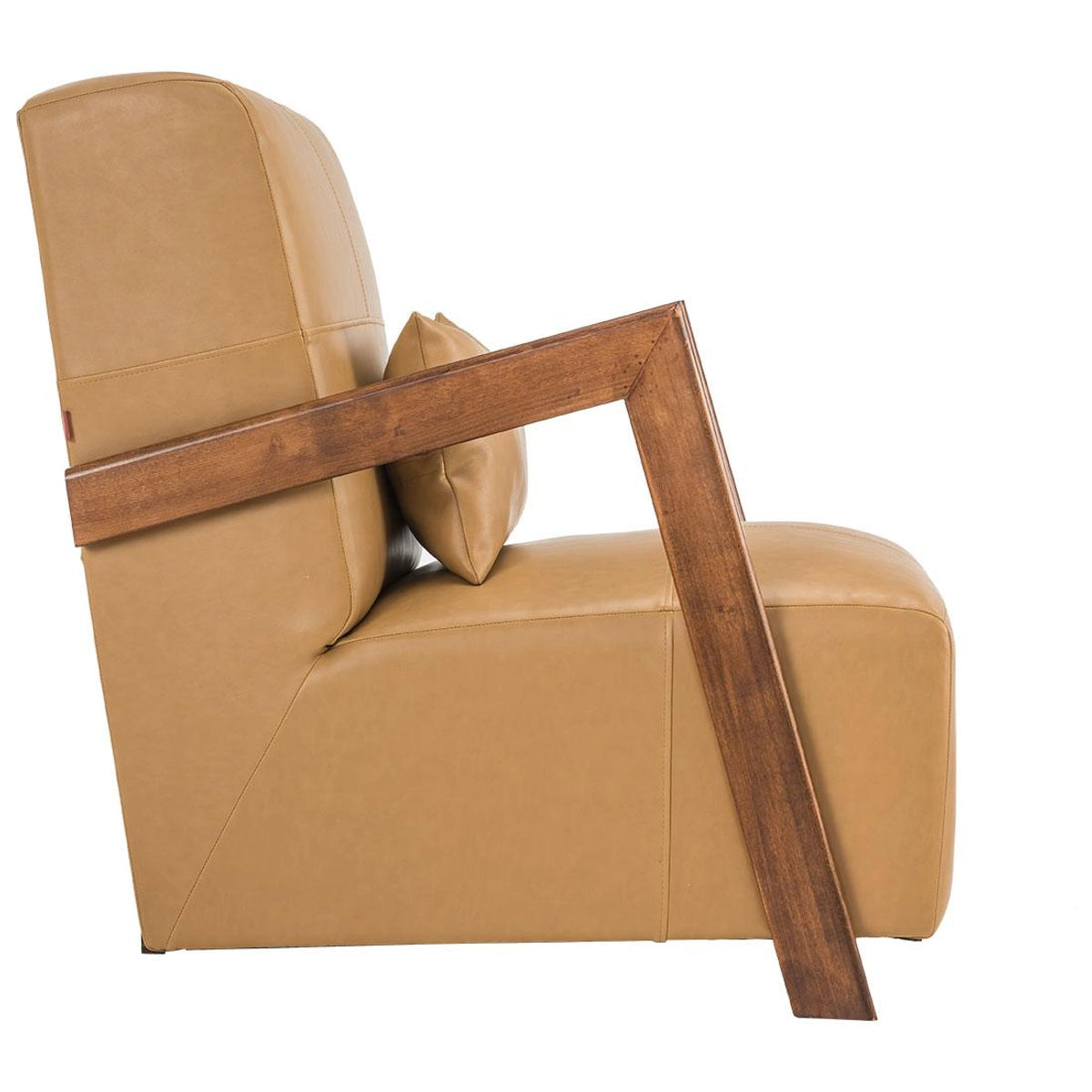 Lounge Chair For Home Furniture Modern & Durable Design Upholstery Pu Leatherette Comfortable Seating for Living Room & Offices - Brown