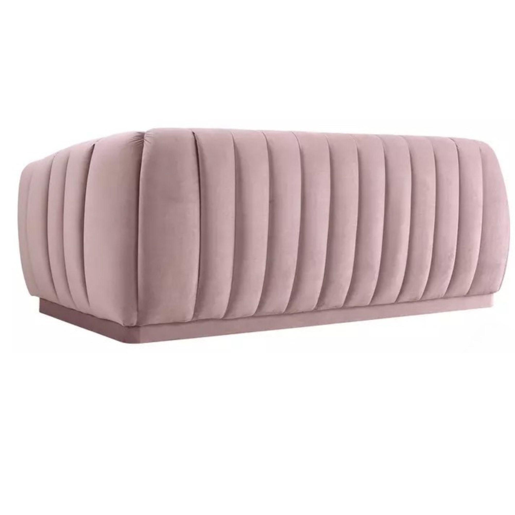3 Seater &  Sofa For Home Furniture, Upholstery Velvet Premium and Durable Design For Living Room and Office- Light Pink