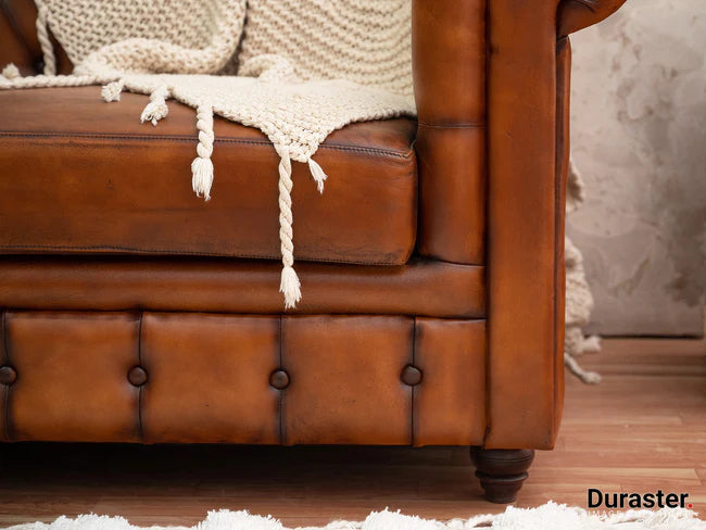 3 Seater chesterfield Tufted sofa Modern Design and Leatherette fabric Durable and Comfortable for Home Furniture