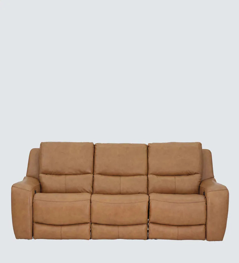 Stylish 3-Seater Recliner Sofa with PU Leatherette Upholstery, Cozy Padding, Effortless Recline, and Supportive Comfort