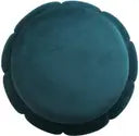 Pouffes Sitting Stool for Living Room, Make up Table Wooden Ottoman Stools, Footstool, Decoration & Dressing Table - Navy Blue