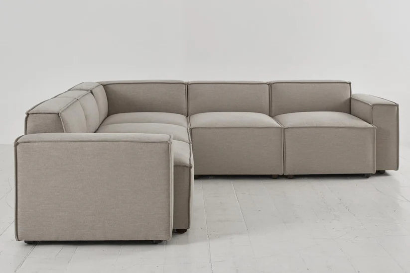 3 Seater L Shape Corner Sofa For Home and furniture&nbsp; Upholstery Fabric Modern and Durable Design for Living Room – Grey