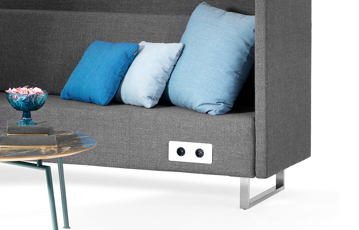 L-Shaped Office Sofa with Modern Designs and Configurable Modular Sofa for Workspaces