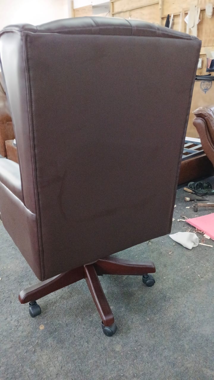 High Back Director Chair with Wooden Base