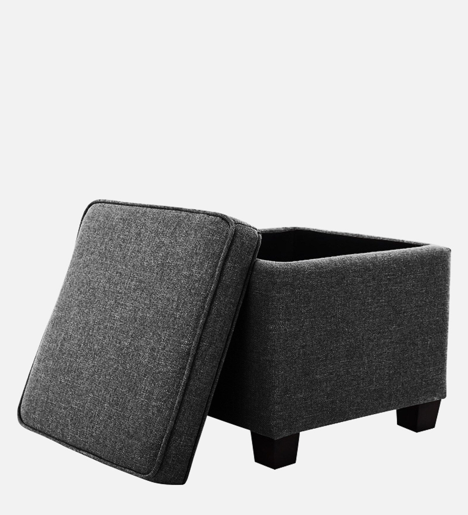 Ottoman Plouffe's For Home Furniture Foot Rest Premium And Durable Design Comfortable Seating for Living Room &  Bedroom -Dark Grey