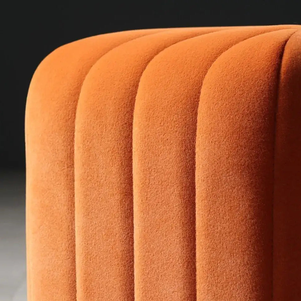 Ottoman Velvet – Upholstery Solid Wood Frame with Foam Padding, Sleek Design, for Living Room or Bedroom.