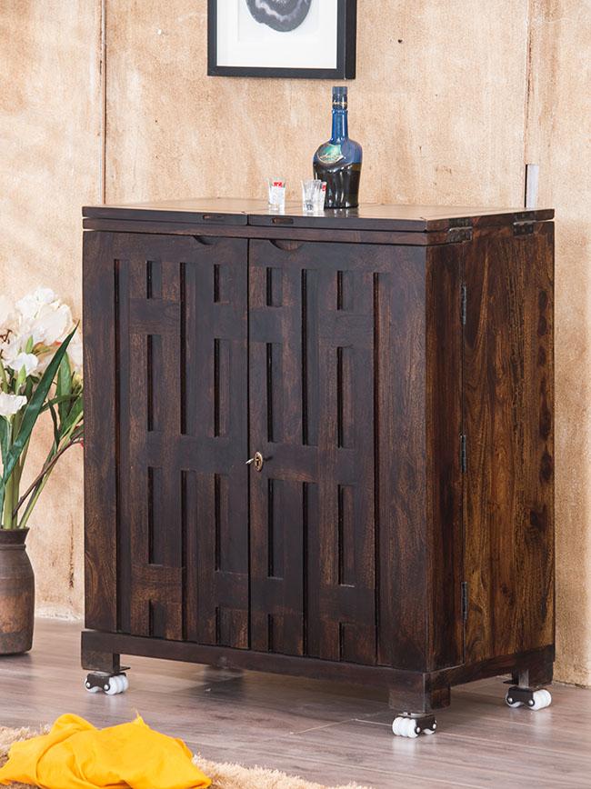 Wooden Bar Storage Cabinet Organizer with Premium and Long-Lasting Quality