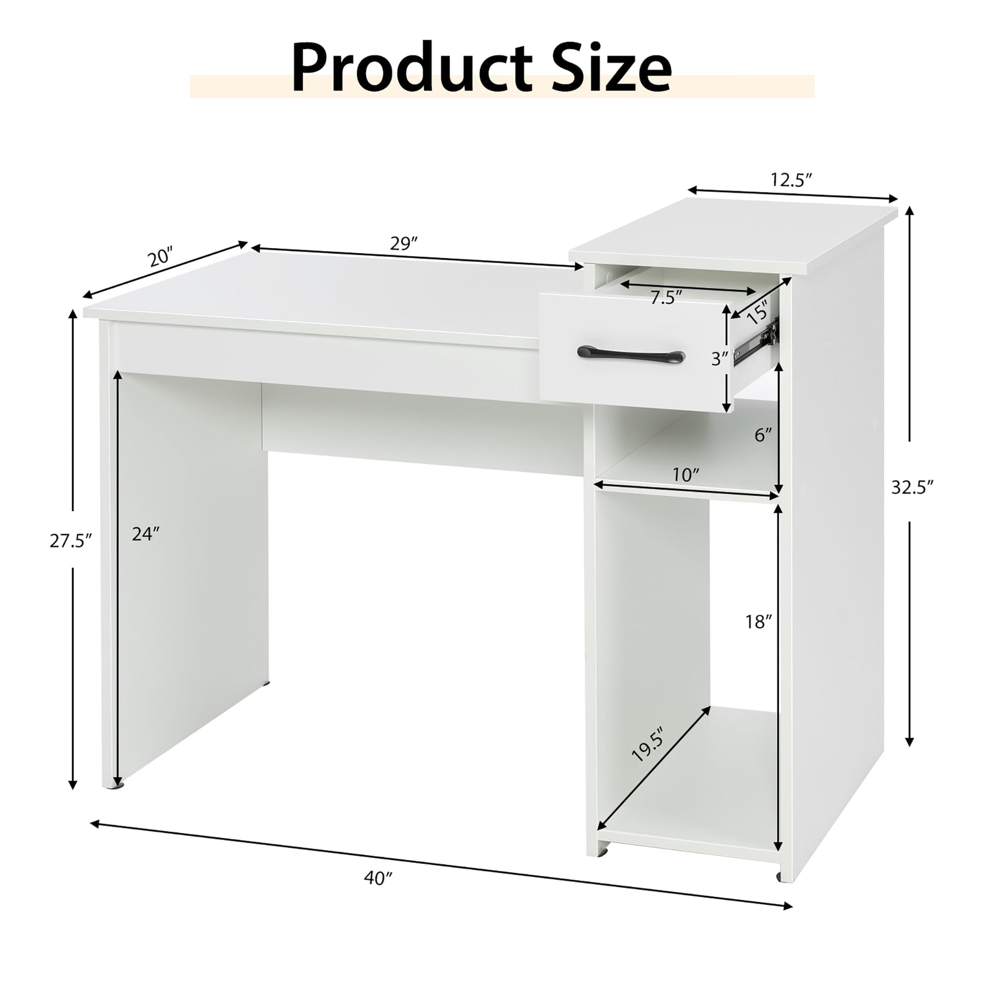 computer table office table study desk wooden table