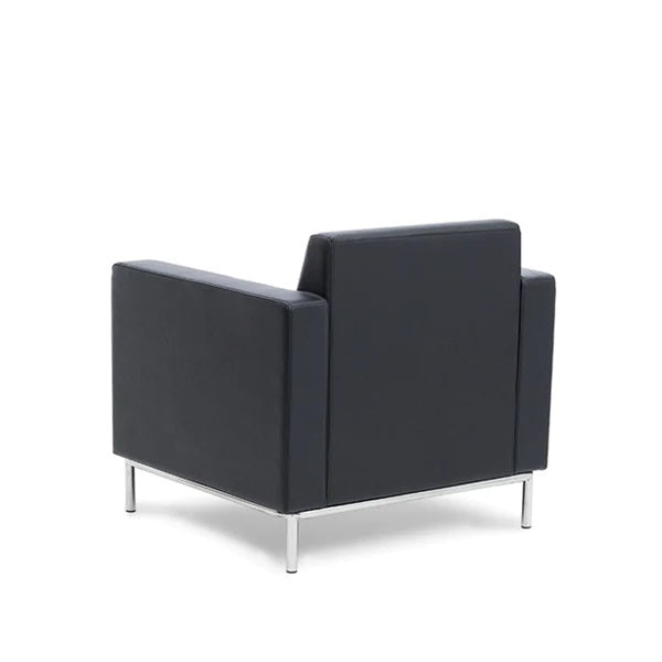 3 Seater Sofa for Home Furniture Made in Plywood Frame with Leatherette Upholstery & Soft Padded and MS Legs