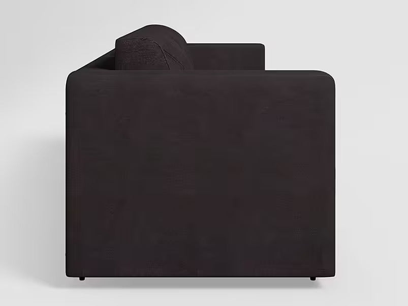 3 + 1  Sofa Cum Bed Leatherette Fabric for Home Furniture Frame Plyboard ,High Density Foam Soft & Comfort Seating for Living Room- Black