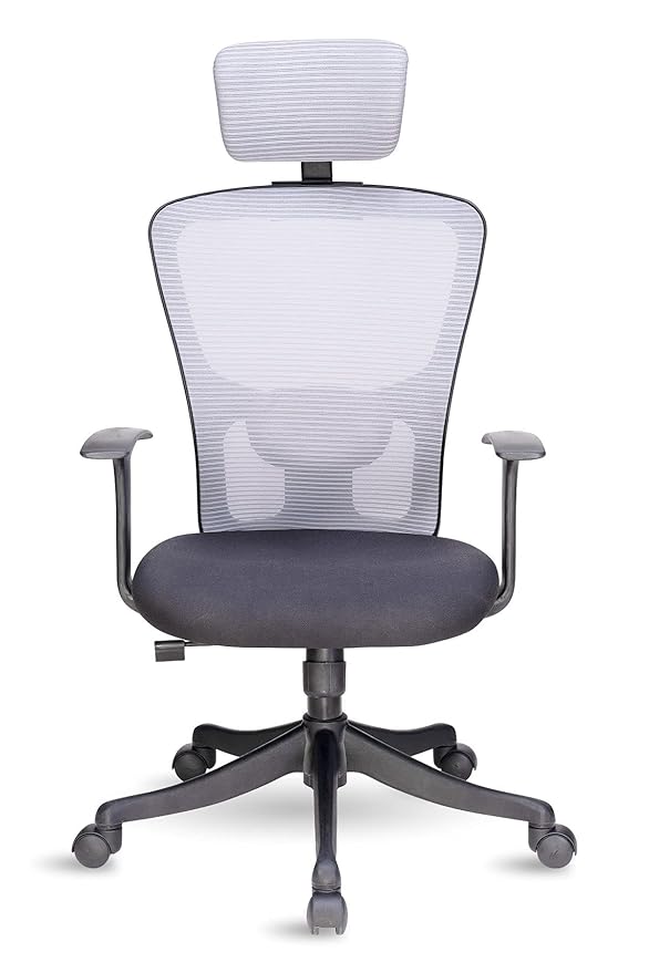 Ergonomic High-Back Mesh Office Chair with Adjustable Headrest & Lumbar Support - Perfect for Home & Office