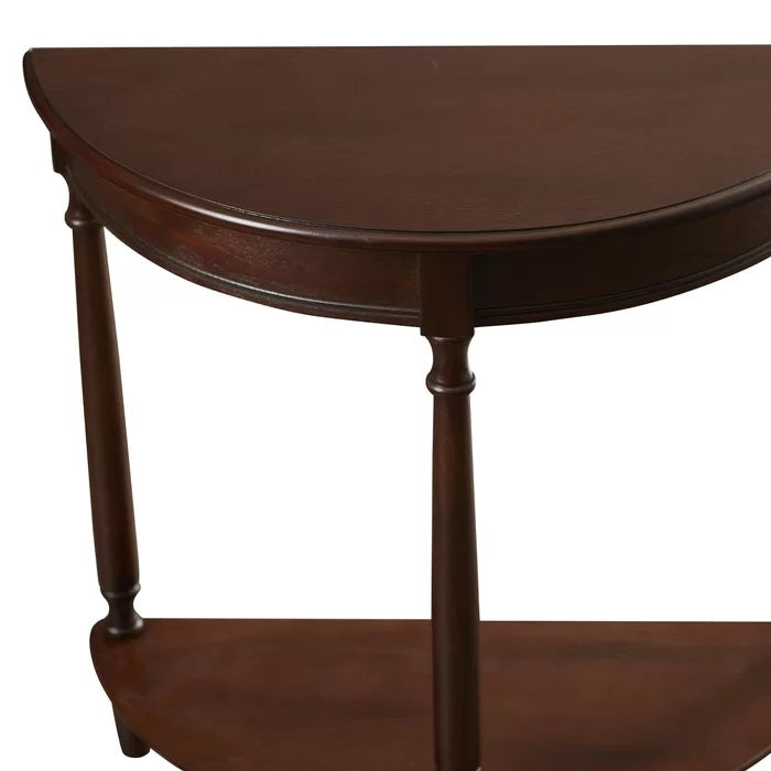 Wooden Top Console Table with Wooden Base