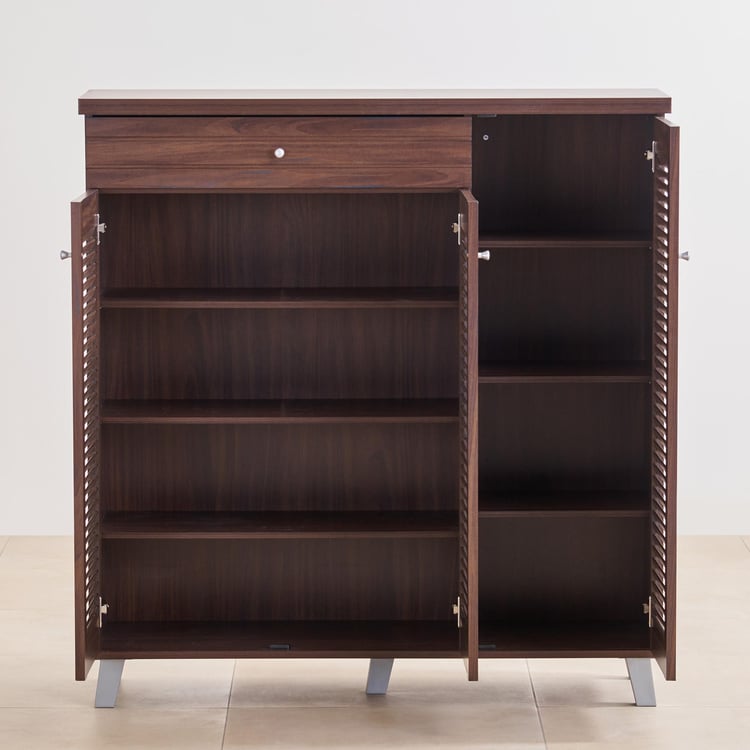 Wooden Shoes Storage Cabinet with Wooden Shelves, Multi-Utility Shelves and Elegant Finish
