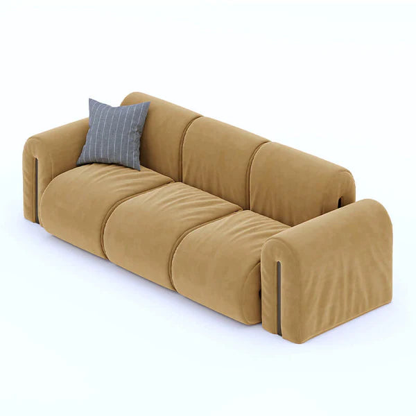 3-Seater Italian Sofa upholstered in rich velvet, combining long-lasting comfort with a sleek, modern, and luxurious design aesthetic.