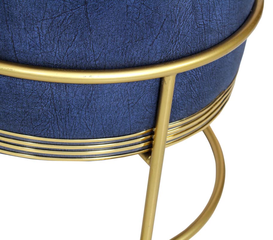 Ottoman Pouffes Sitting Stool for Living Room Dressing Table Puffy Footstool for Office or Home Decoration - Royal Blue