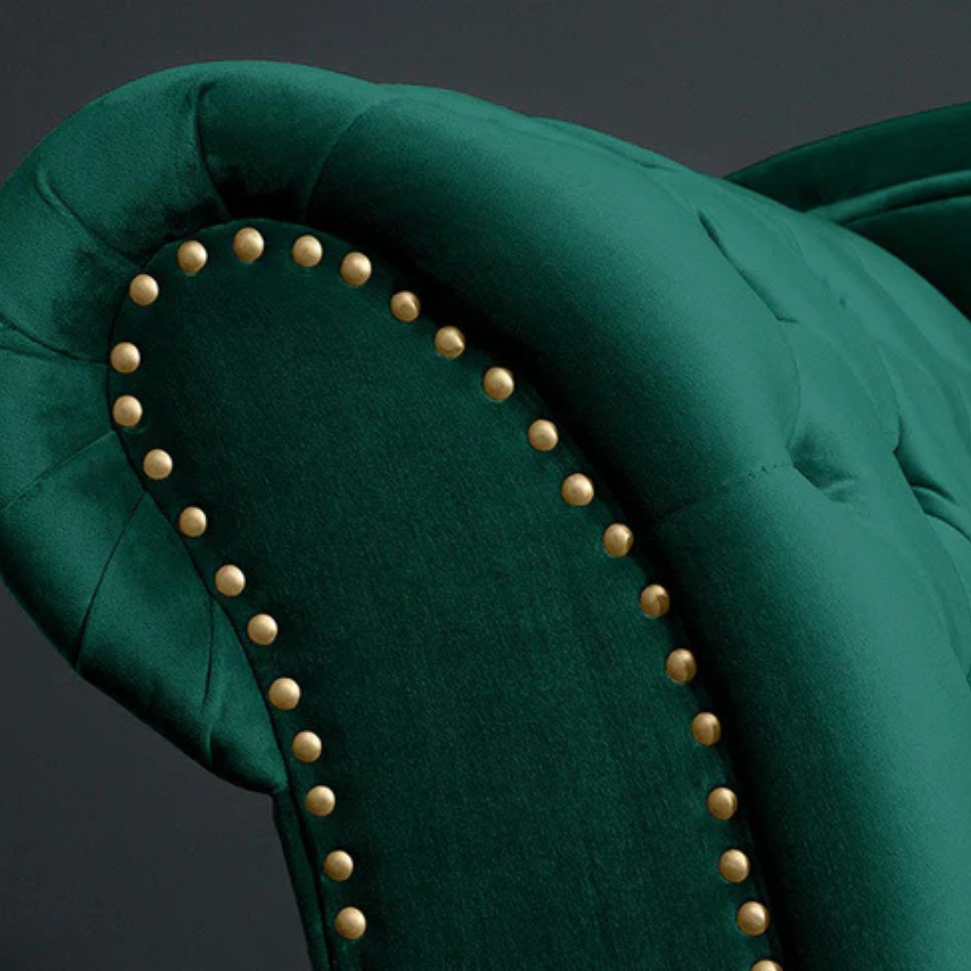 chesterfield Lounge sofa Modern Design and Leatherette fabric Durable and Comfortable Padded Perfect for living Room, Office -Green