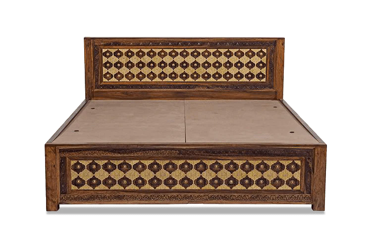 King Size Wooden Bed High-Quality Solid Wood Frame with Hydraulic Storage & Stylish & Spacious Design  Modern, Sturdy & Durable