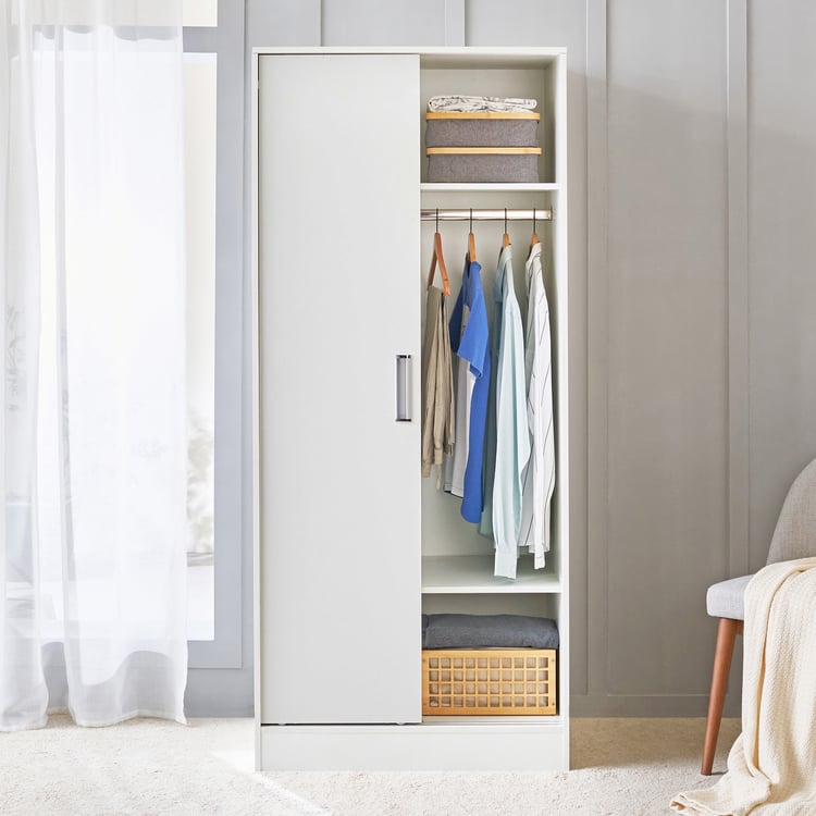 Wardrobe for Home 2-Door Modern Space-Saving Sliding Doors and Space-Efficient Internal Layout