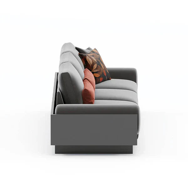 3-Seater Sofa For Home Furniture Upholstery Velvet, Comfortable Seating Perfect for Living Room Comfortable Seating-Dark Grey
