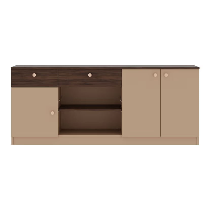 Cabinet with Quiet Soft-Close Doors and Ample Shelving, Ideal for Stylish Storage in Homes, or Commercial Spaces