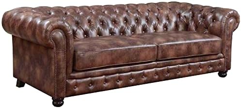 3 Seater chesterfield sofa Modern Design and Leatherette fabric Durable & Comfortable Padded Perfect for living Room