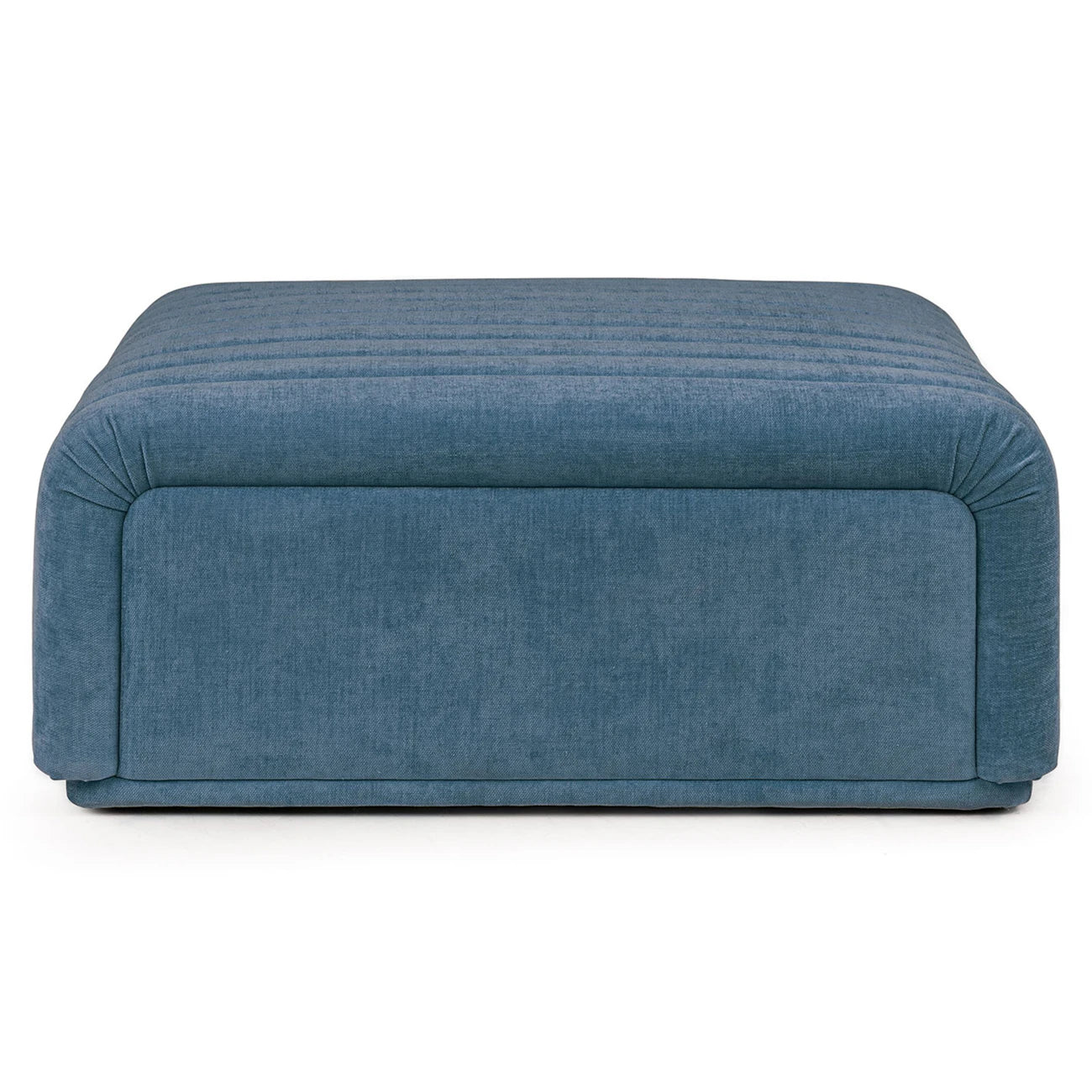 Blue Ottoman – Plush, Solid Wood Frame, Perfect for Seating or Use as a Stylish for Living Room