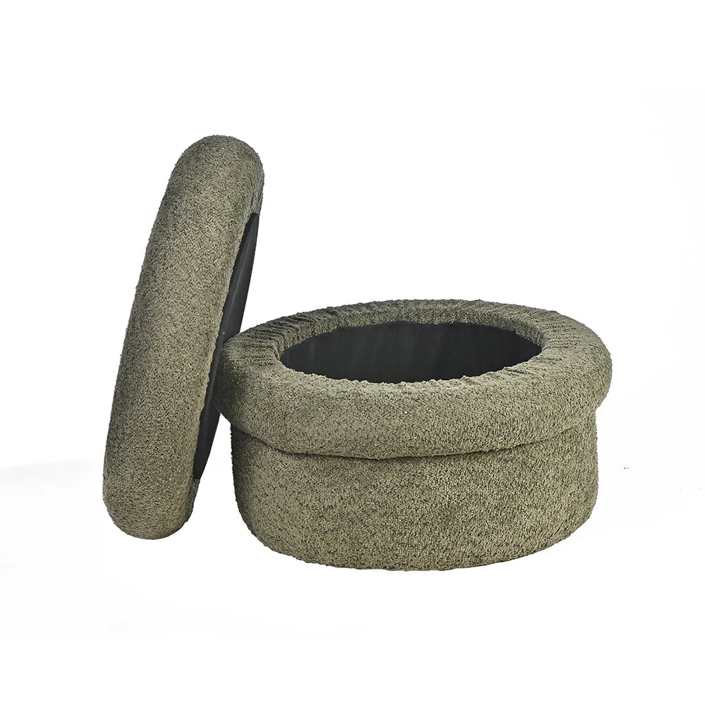 Ottoman with Plywood Base, Modern Design, Storage or Elegant Accent in Living Room or Bedroom.