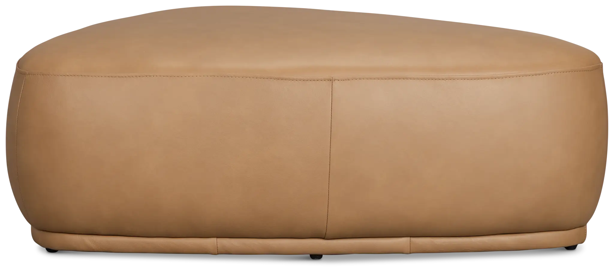 Premium brown top-grain leather over a sturdy engineered frame with a solid wood base and plush foam cushioning