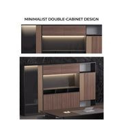 Modern Office Back Unit Cabinet with Shelve & Ample Storage – Elegant Executive Furniture for Stylish Workspaces