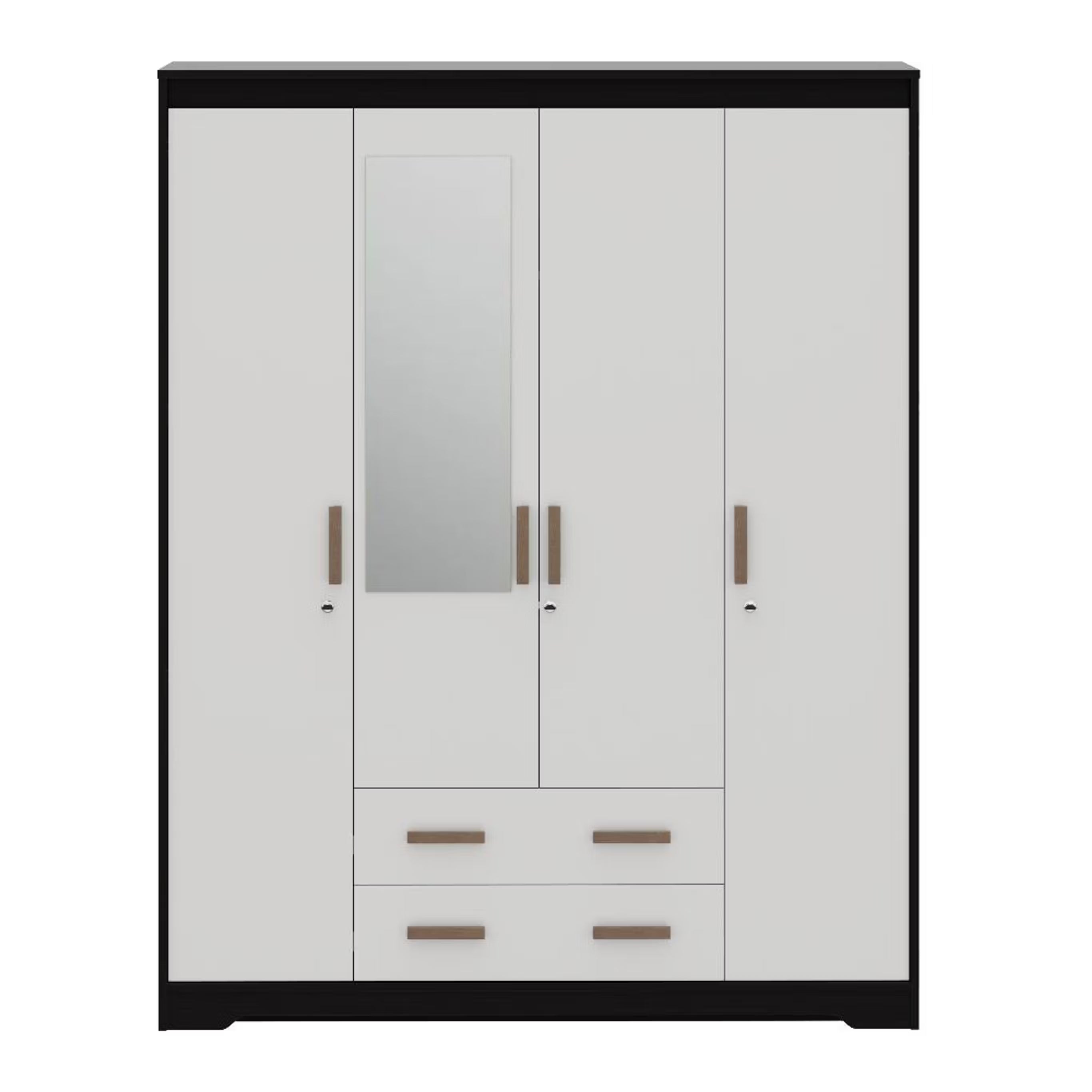 Multi-Use Storage Cabinet – Open Display Areas and Closed Units in Modern Wood Design