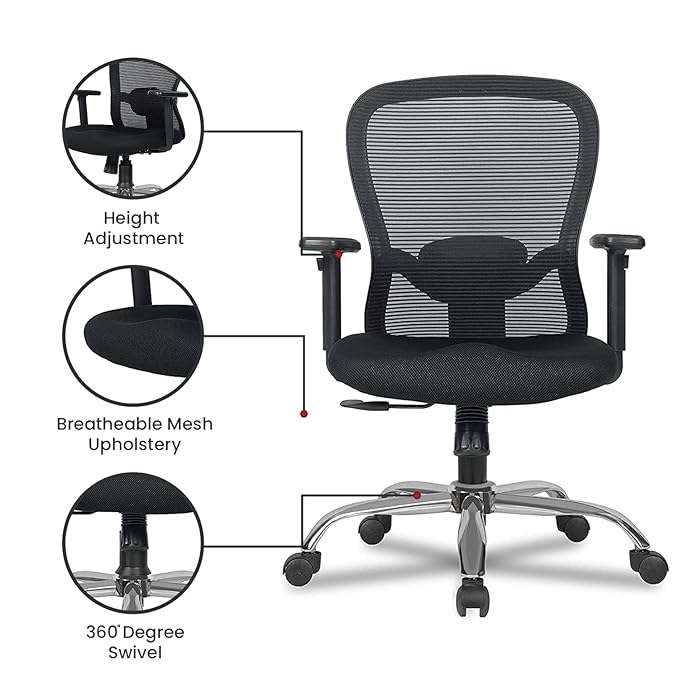 Medium Back Executive Chair with Chrome Base