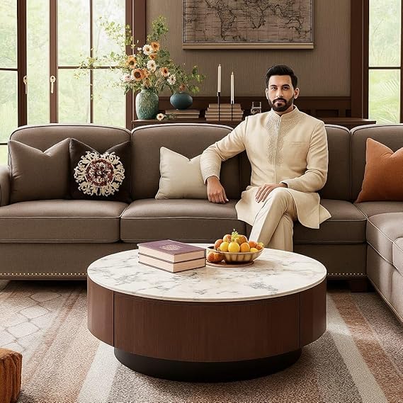 Center Table with Premium Wooden Finish and Modern Design, Perfect for Living Room and Lounge Spaces