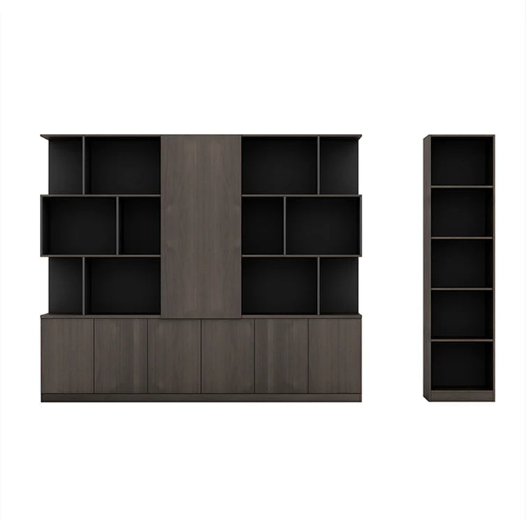Wooden Office Storage Cabinet with Multiple Storage Shelves, Lockable Doors, and Stylish Finish