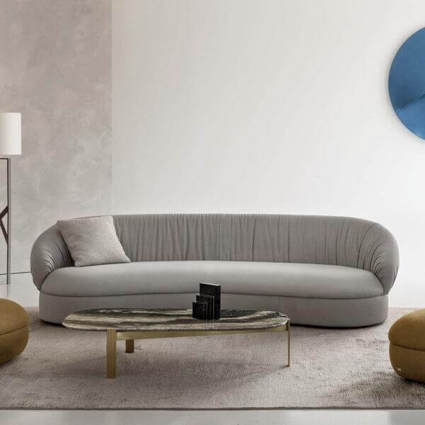 3-Seater Sofa Showcasing Italian Aesthetics, Premium Suede Upholstery, Deep Comfort Seating, Sturdy Build and Elegant