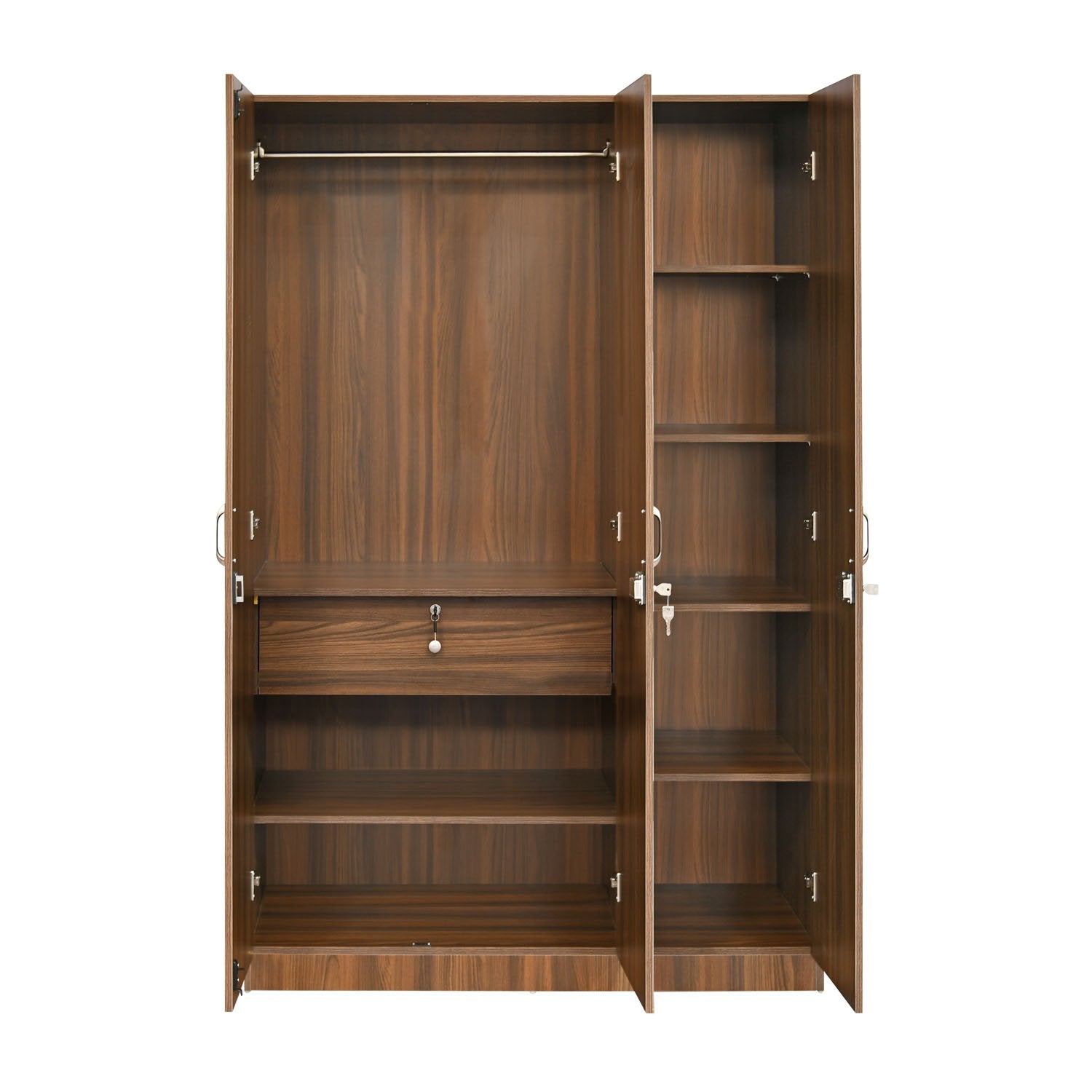 3 Door Wooden Wardrobe -