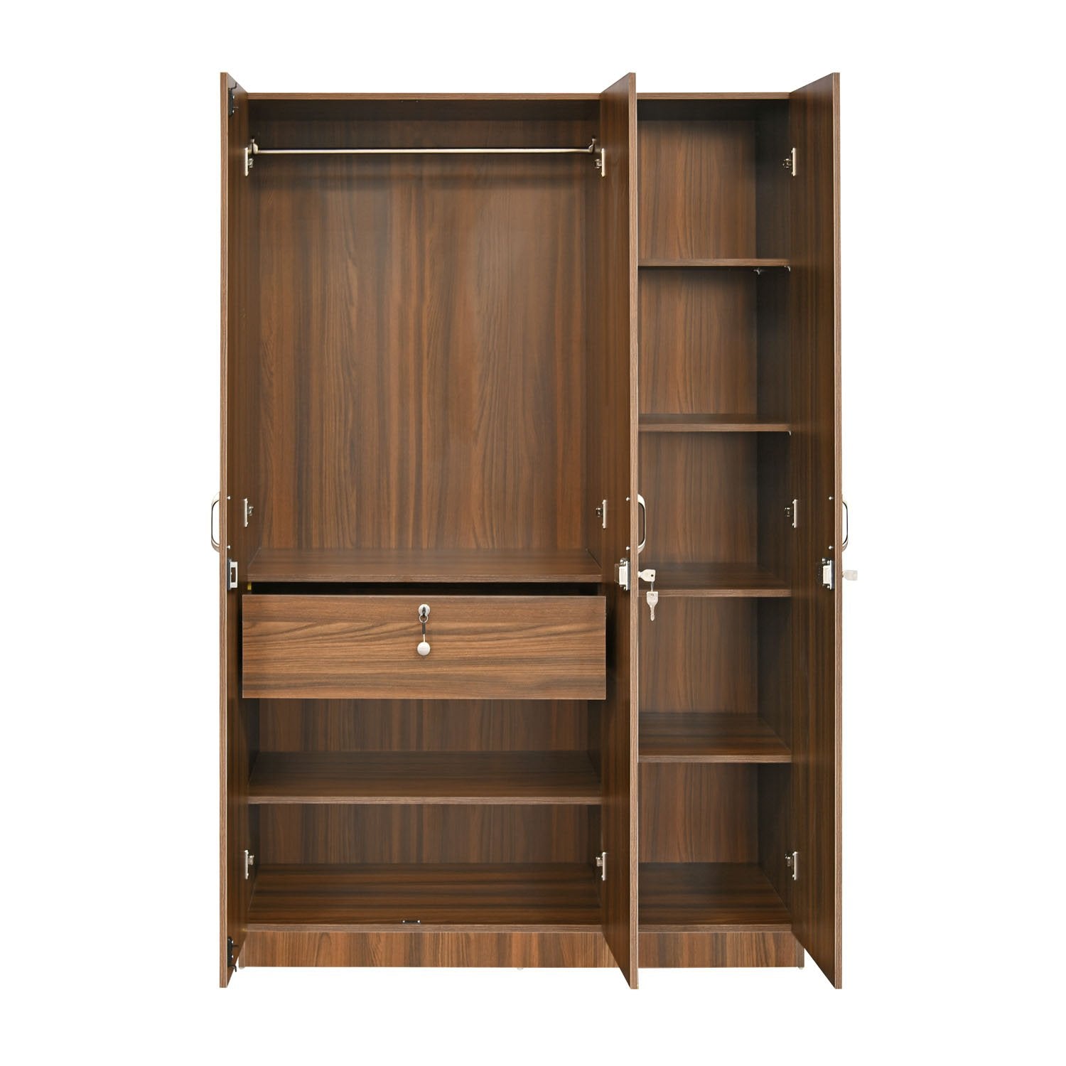 3 Door Wooden Wardrobe -