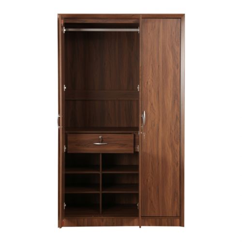 3 Door Wooden Wardrobe with Mirror -