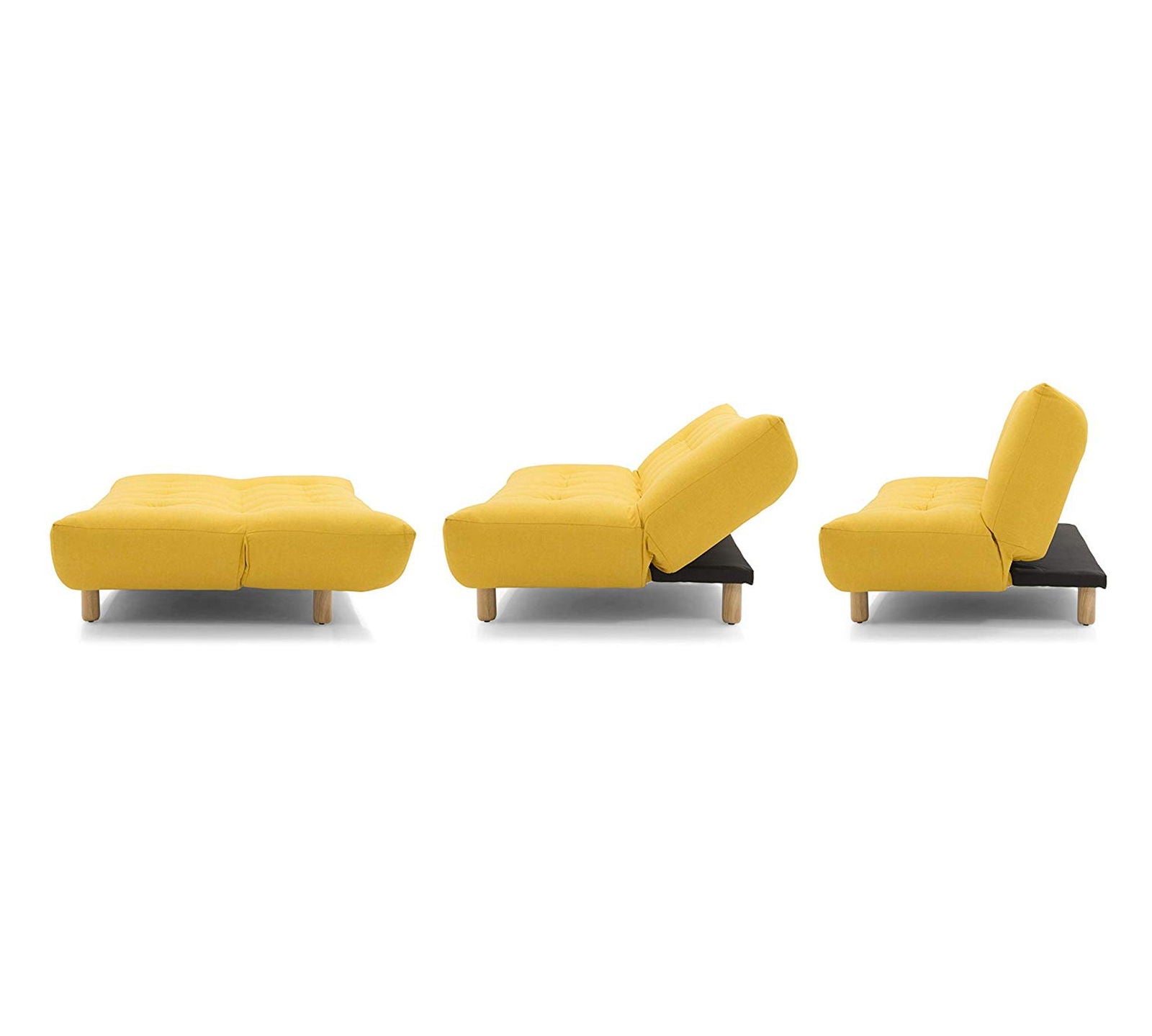 3 Seater Fabric Sofa Cum Bed in Wooden Frame -
