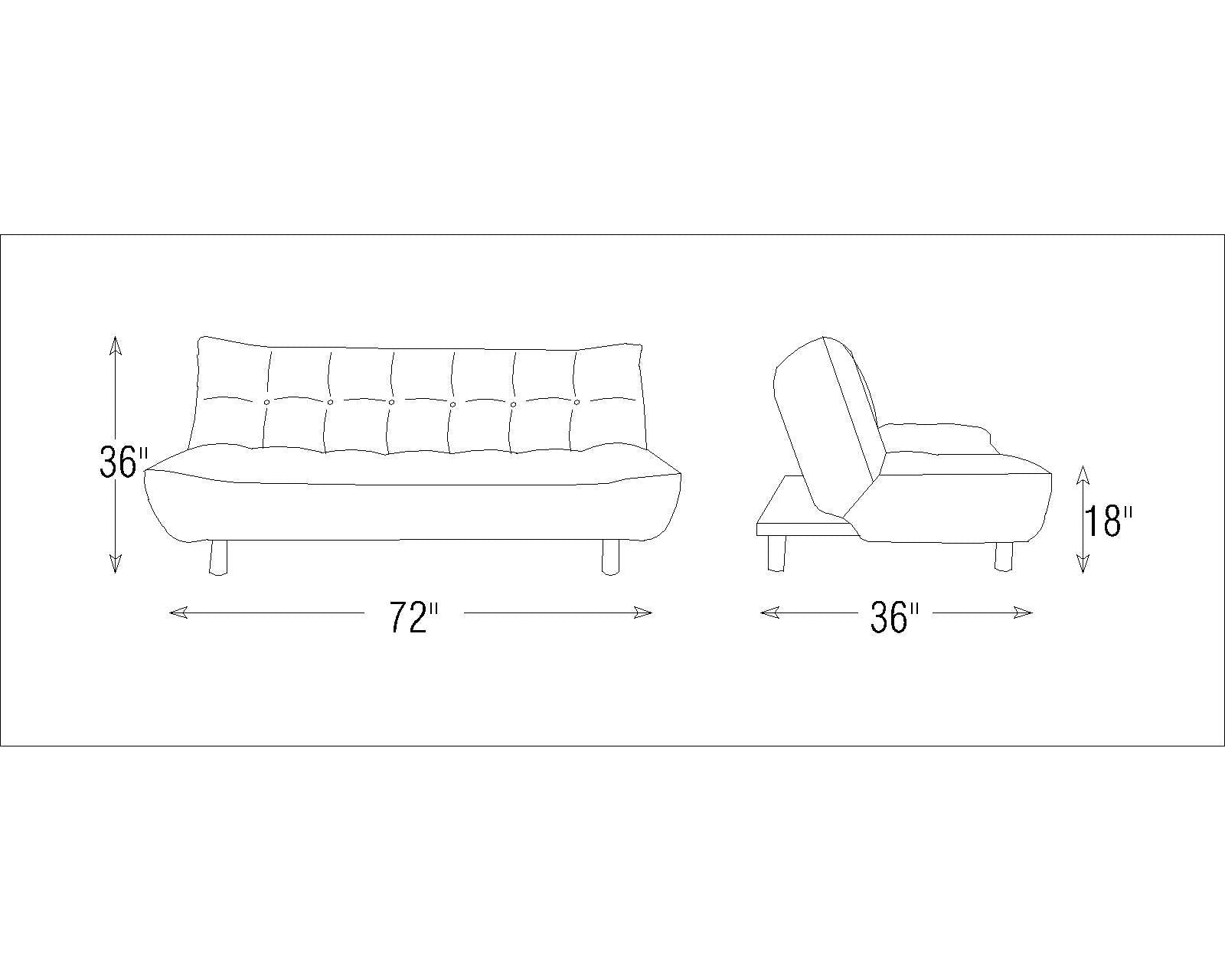 3 Seater Fabric Sofa Cum Bed in Wooden Frame -