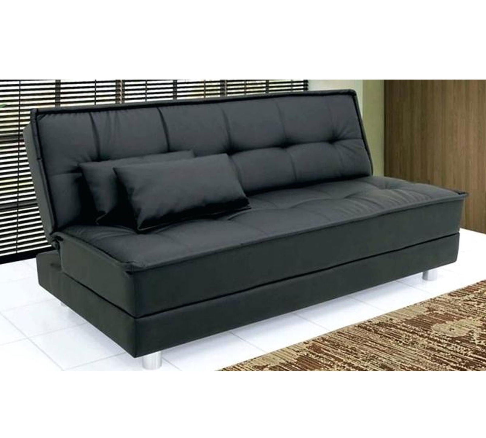 3 Seater Fabric Sofa Cum Bed in Wooden Frame -