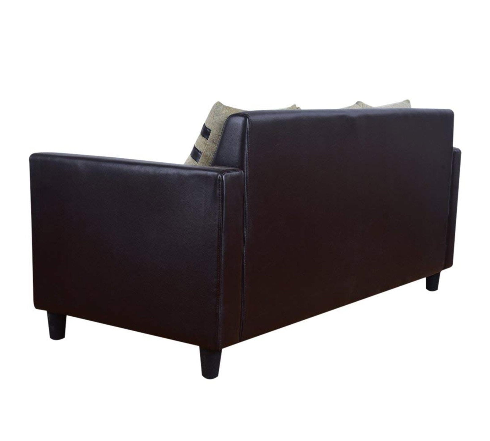 3 Seater Fabric Sofa With Chaise in Wooden Frame Base -