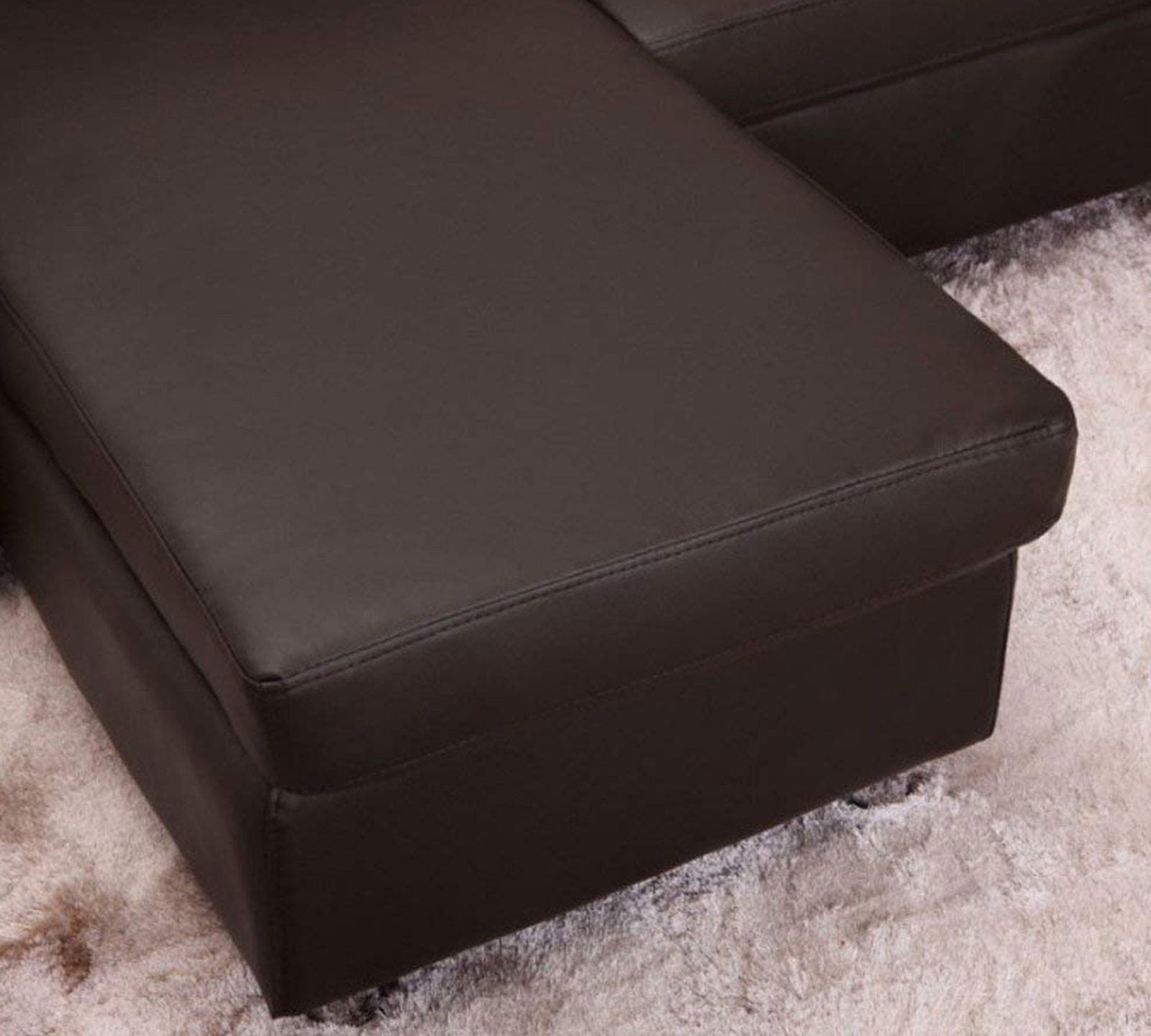 3 Seater Fabric Sofa Wooden Base with Chaise -