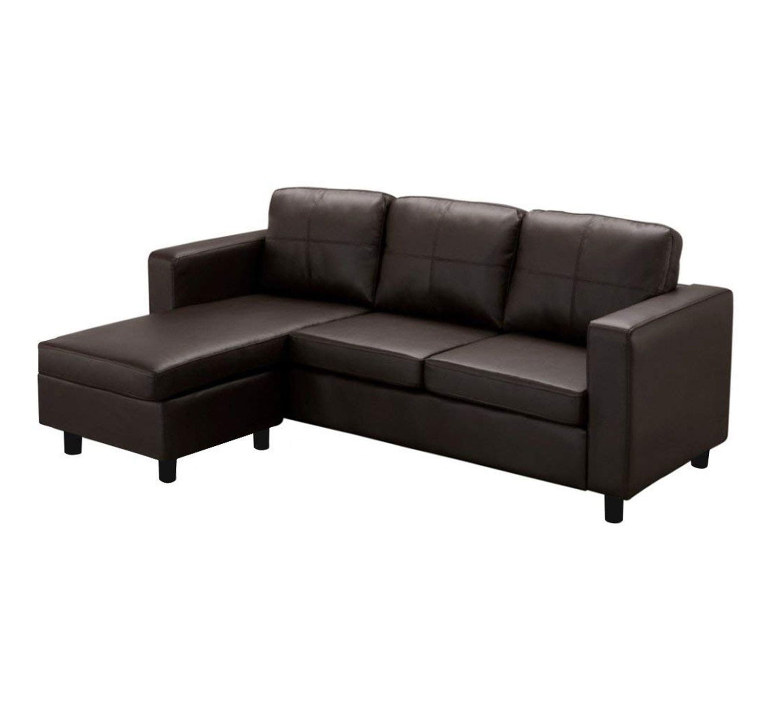 3 Seater Fabric Sofa Wooden Base with Chaise -