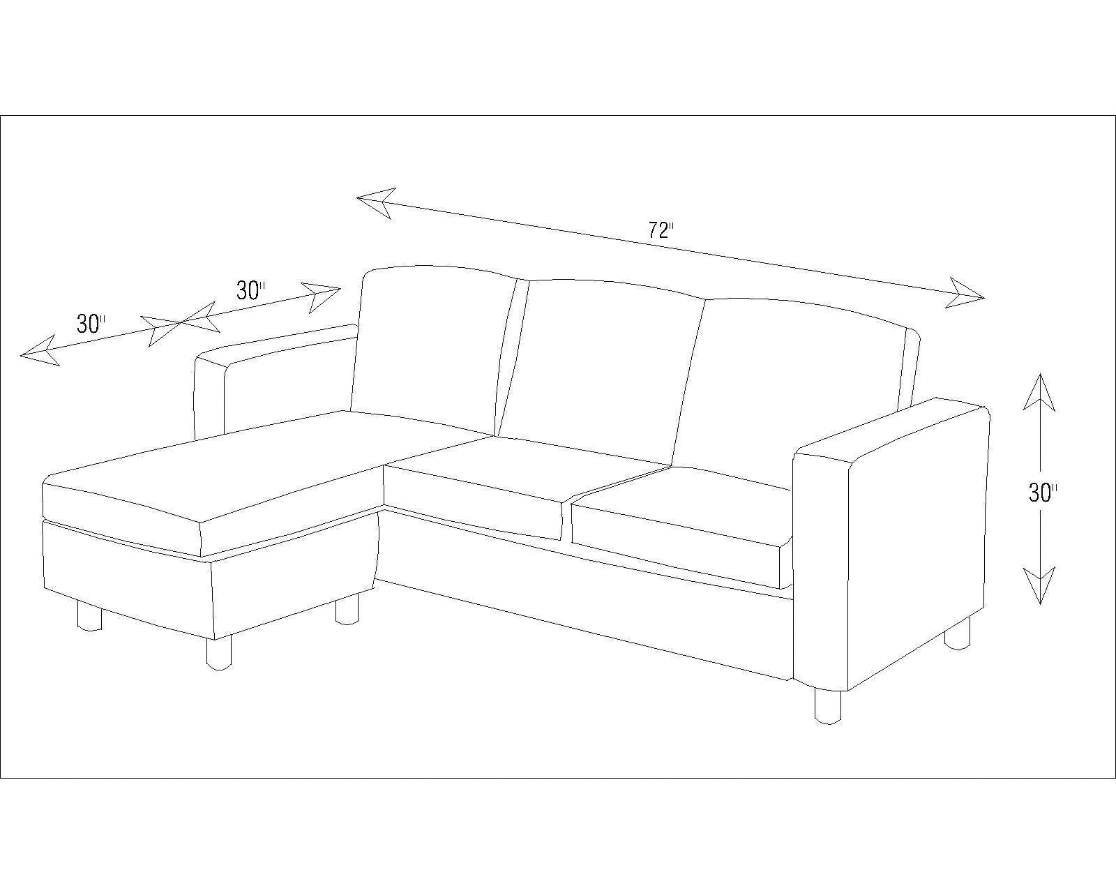 3 Seater Fabric Sofa Wooden Base with Chaise -
