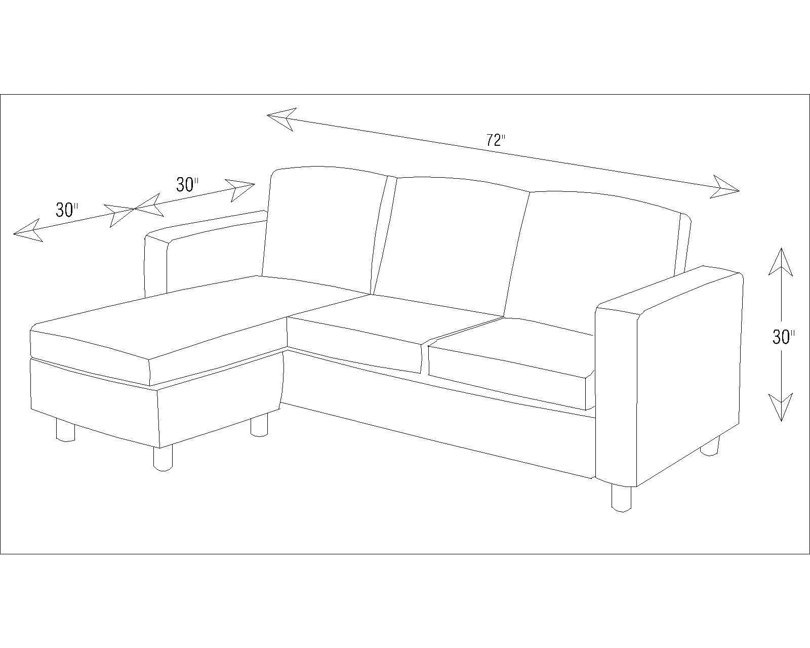 3 Seater Fabric Sofa Wooden Base with Chaise -