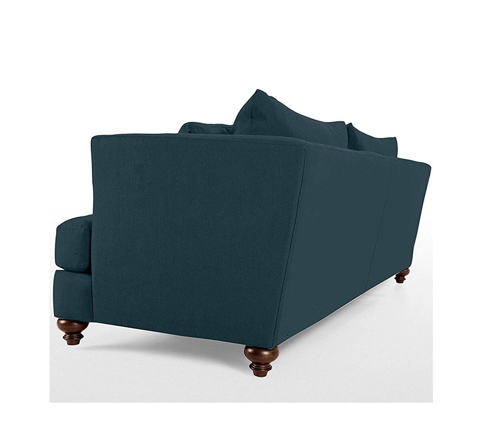 3 Seater Fabric Sofa in Wooden Frame Base -