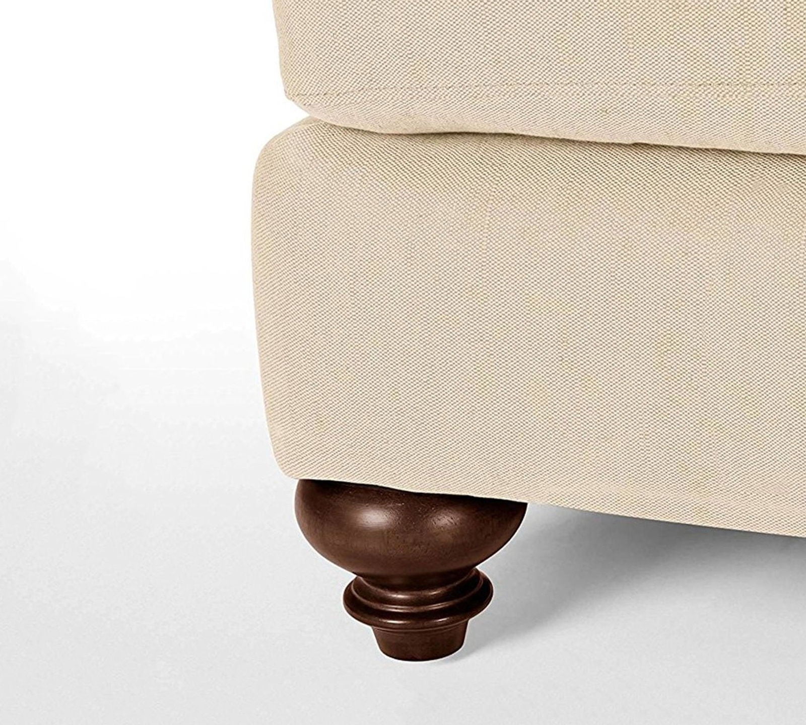 3 Seater Fabric Sofa in Wooden Frame Base -